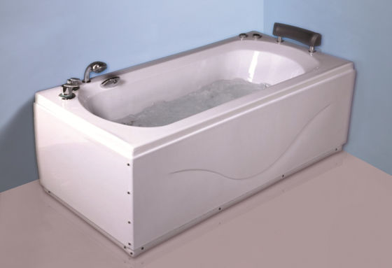 أبيض اللون البسيطة داخلي الساخن أحواض مستطيل مع التحكم التبديل الهواء المزود