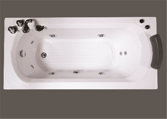 أبيض اللون البسيطة داخلي الساخن أحواض مستطيل مع التحكم التبديل الهواء المزود